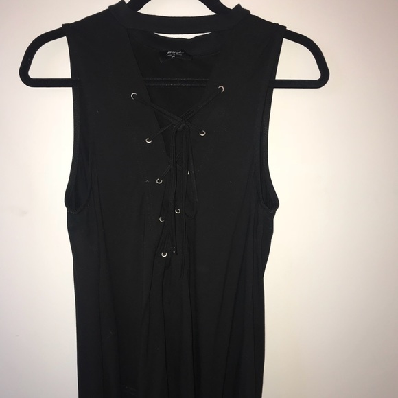 High neck, lace up t shirt Nasty Gal - Picture 2 of 3